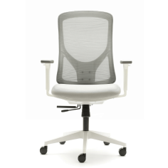 Silla ergonómica NANTES de Euromof, en acabado blanco