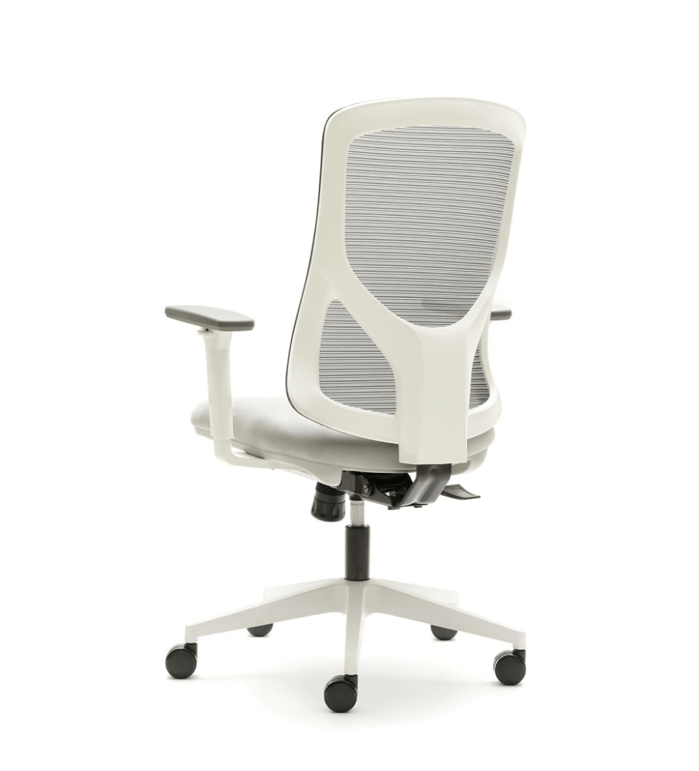 Silla ergonómica NANTES de Euromof, en acabado blanco-2 Silla ergonómica NANTES de Euromof, en acabado blanco-2