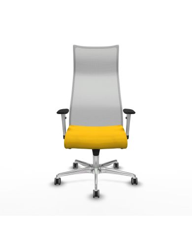 Silla Ergonómica Albacete sincro blanca bali brazos blancos