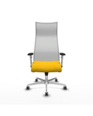 Silla Ergonómica Albacete sincro blanca bali brazos blancos base aluminio