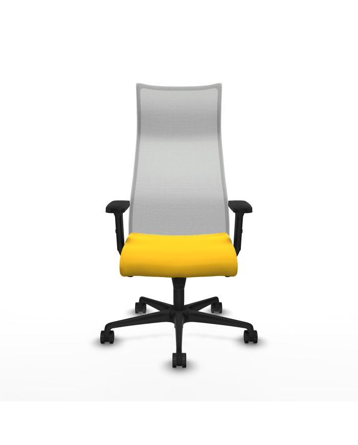 Silla Ergonómica Albacete sincro blanca brazos 2D base nailon