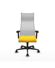 Silla Ergonómica Albacete sincro blanca brazos 2D base nailon