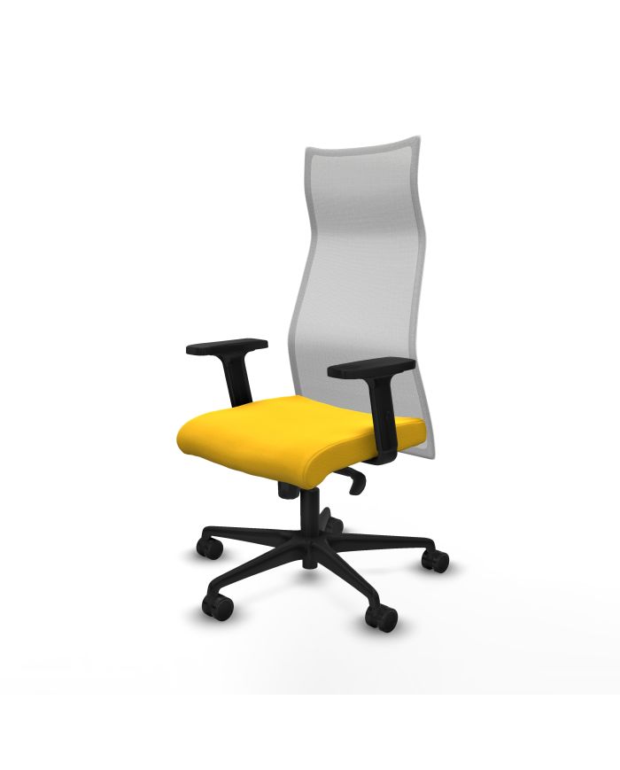 Silla Ergonómica Albacete sincro blanca brazos 2D base nailon
