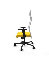 Silla Ergonómica Albacete sincro blanca brazos 2D base nailon