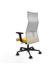 Silla Ergonómica Albacete sincro blanca brazos 2D base nailon