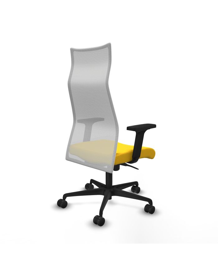 Silla Ergonómica Albacete sincro blanca brazos 2D base nailon