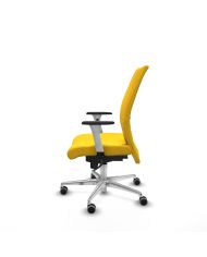 Silla Confidente Albacete confidente sincro brazos 1D blancos base aluminio