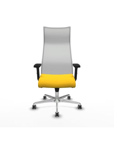 Silla Ergonómica Albacete sincro blanca brazos 2D base
