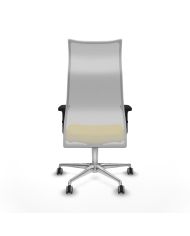 Silla Ergonómica Albacete sincro blanca brazos 2D base aluminio