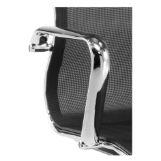 Silla confidente de oficina BERLIN de Euromof, en acabado malla negra