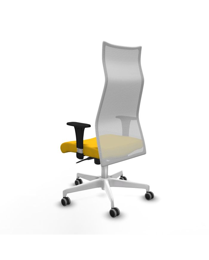 Silla Ergonómica Albacete sincro blanca bali brazos 1D base blanca