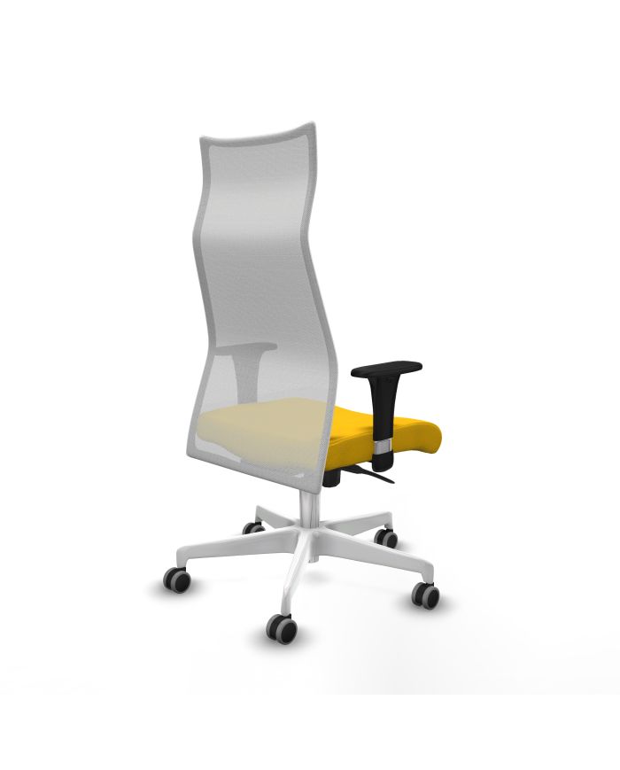 Silla Ergonómica Albacete sincro blanca bali brazos 1D base blanca