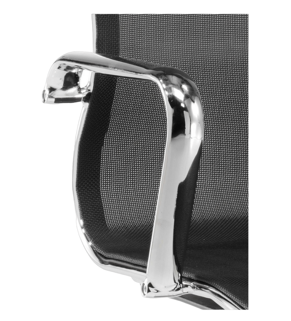 Silla de oficina BERLIN bajo de Euromof, en acabado malla negra-1 Silla de oficina BERLIN bajo de Euromof, en acabado malla negra-1