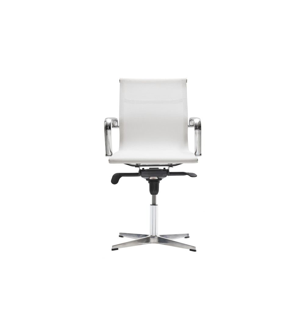 Silla de oficina BERLIN bajo de Euromof, base 4 radios en acabado malla blanca Silla de oficina BERLIN bajo de Euromof, base 4 radios en acabado malla blanca