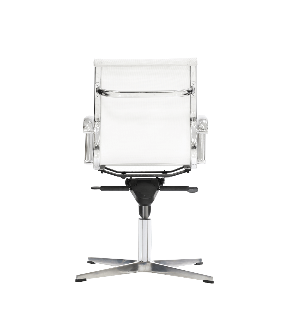 Silla de oficina BERLIN bajo de Euromof, base 4 radios en acabado malla blanca-0 Silla de oficina BERLIN bajo de Euromof, base 4 radios en acabado malla blanca-0
