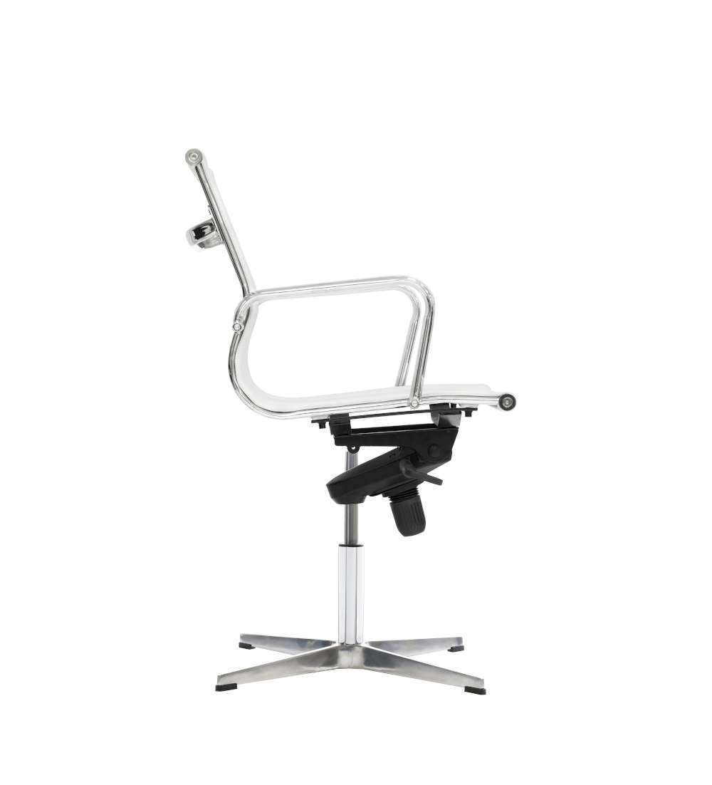 Silla de oficina BERLIN bajo de Euromof, base 4 radios en acabado malla blanca-2 Silla de oficina BERLIN bajo de Euromof, base 4 radios en acabado malla blanca-2
