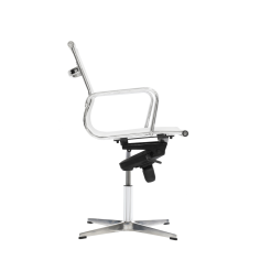 Silla de oficina BERLIN bajo de Euromof, base 4 radios en acabado malla blanca