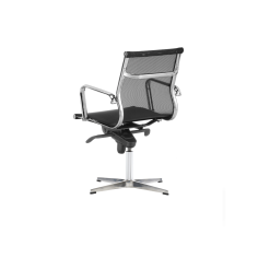 Silla de oficina BERLIN bajo de Euromof, base 4 radios en acabado malla negra