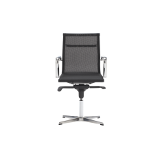 Silla de oficina BERLIN bajo de Euromof, base 4 radios en acabado malla negra