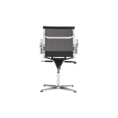 Silla de oficina BERLIN bajo de Euromof, base 4 radios en acabado malla negra