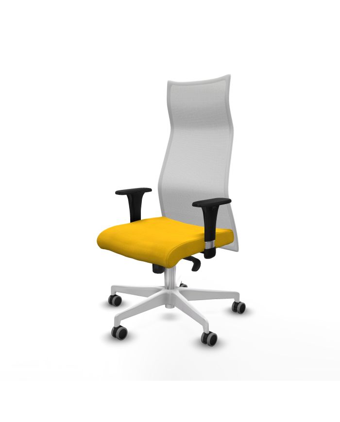 Silla Ergonómica Albacete XL sincro blanca bali brazos 1D base blanca