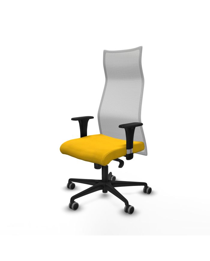 Silla Ergonómica Albacete sincro blanca bali brazos 1D base nailon