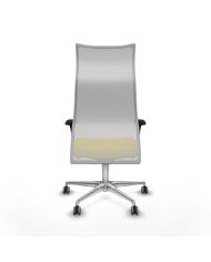 Silla Ergonómica Albacete sincro blanca bali brazos 1D base aluminio