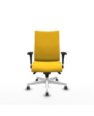 Silla Confidente Albacete confidente XL sincro brazos 1D cromados base blanca