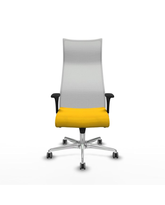 Silla Ergonómica Albacete XL sincro blanca bali brazos 1D base aluminio