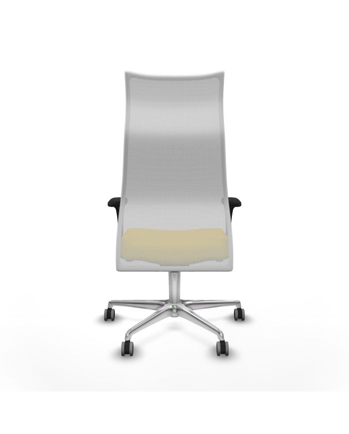 Silla Ergonómica Albacete XL sincro blanca bali brazos 1D base aluminio