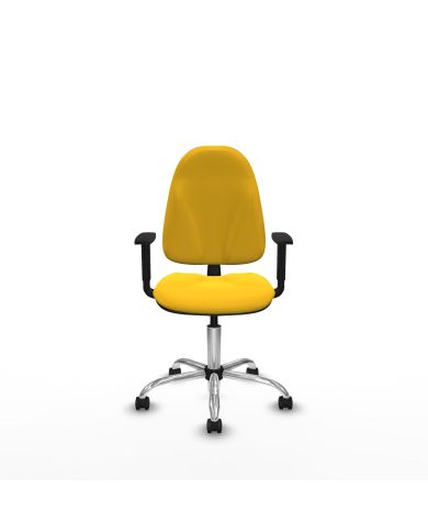 Silla Ergonómica Algarra CP brazos 1D base cromada