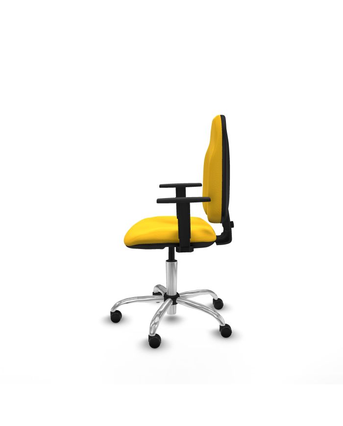 Silla Ergonómica Algarra CP brazos 1D base cromada