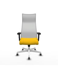 Silla Ergonómica Albacete sincro blanca bali brazos 2D base blanca