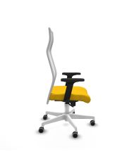 Silla Ergonómica Albacete sincro blanca bali brazos 2D base blanca