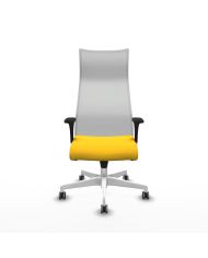 Silla Ergonómica Albacete XL sincro blanca brazos 1D base blanca