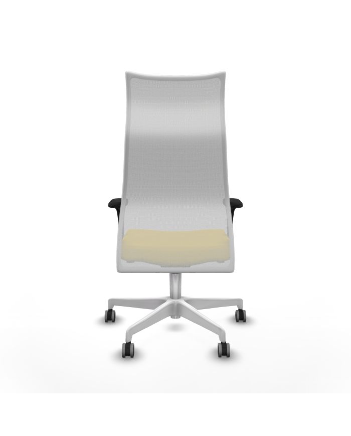Silla Ergonómica Albacete XL sincro blanca brazos 1D base blanca