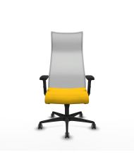 Silla Ergonómica Albacete sincro blanca bali brazos 2D base nailon