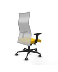 Silla Ergonómica Albacete sincro blanca bali brazos 2D base nailon