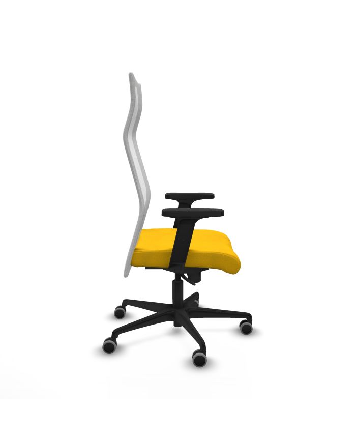 Silla Ergonómica Albacete sincro blanca bali brazos 2D base nailon