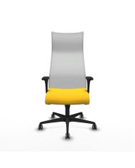 Silla Ergonómica Albacete XL sincro blanca brazos 1D base nailon
