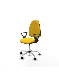 Silla Ergonómica Algarra CP brazos fijos base cromada