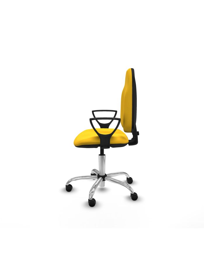 Silla Ergonómica Algarra CP brazos fijos base cromada