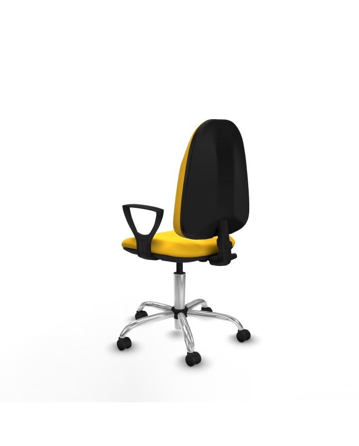 Silla Ergonómica Algarra CP brazos fijos base cromada