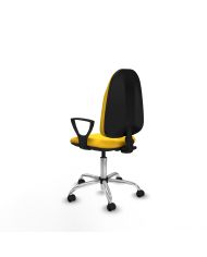 Silla Ergonómica Algarra CP brazos fijos base cromada