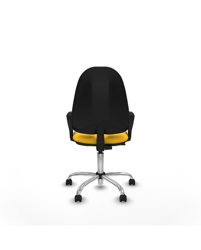 Silla Ergonómica Algarra CP brazos fijos base cromada