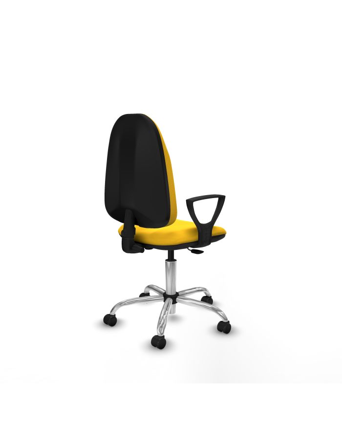 Silla Ergonómica Algarra CP brazos fijos base cromada