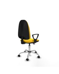 Silla Ergonómica Algarra CP brazos fijos base cromada