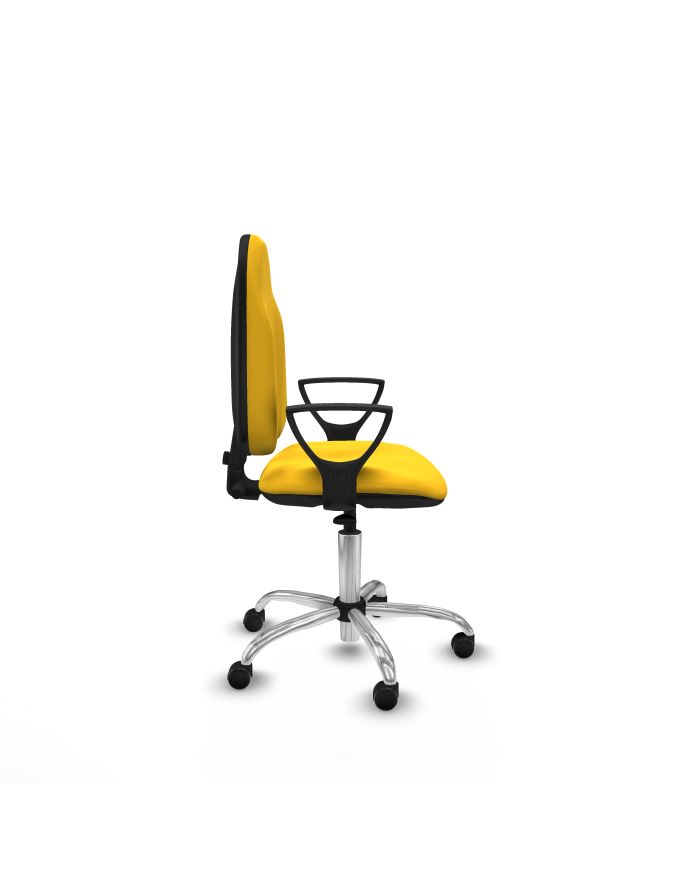 Silla Ergonómica Algarra CP brazos fijos base cromada