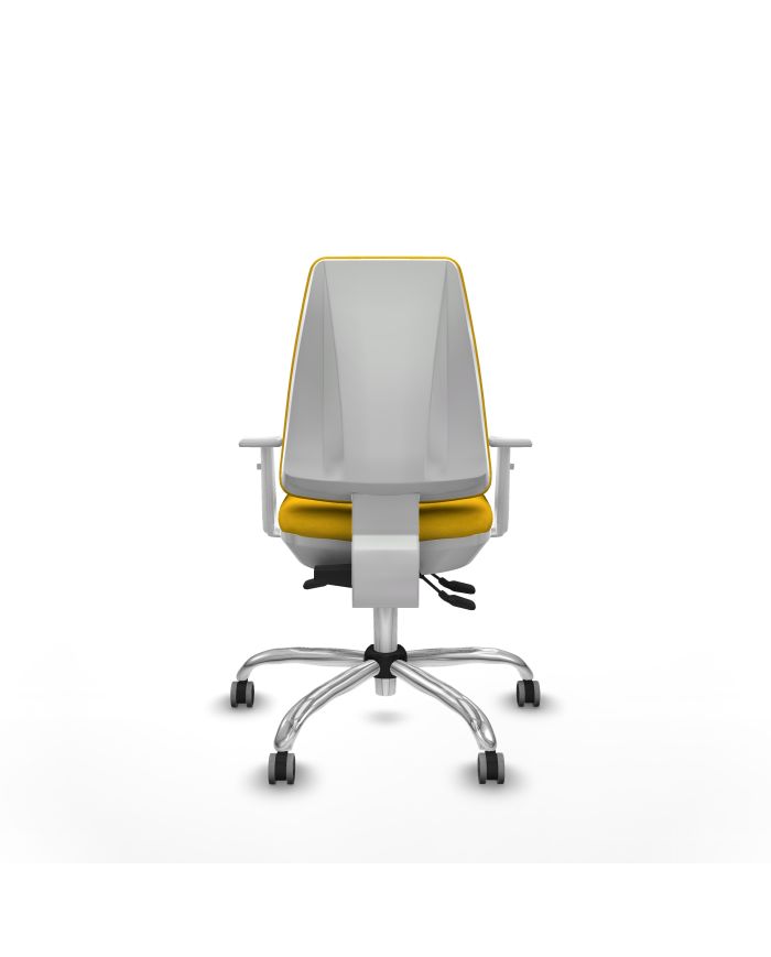 Silla Ergonómica Elche blanca asincro bali brazos blancos