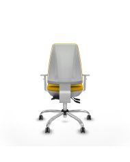 Silla Ergonómica Elche blanca asincro bali brazos blancos base cromada